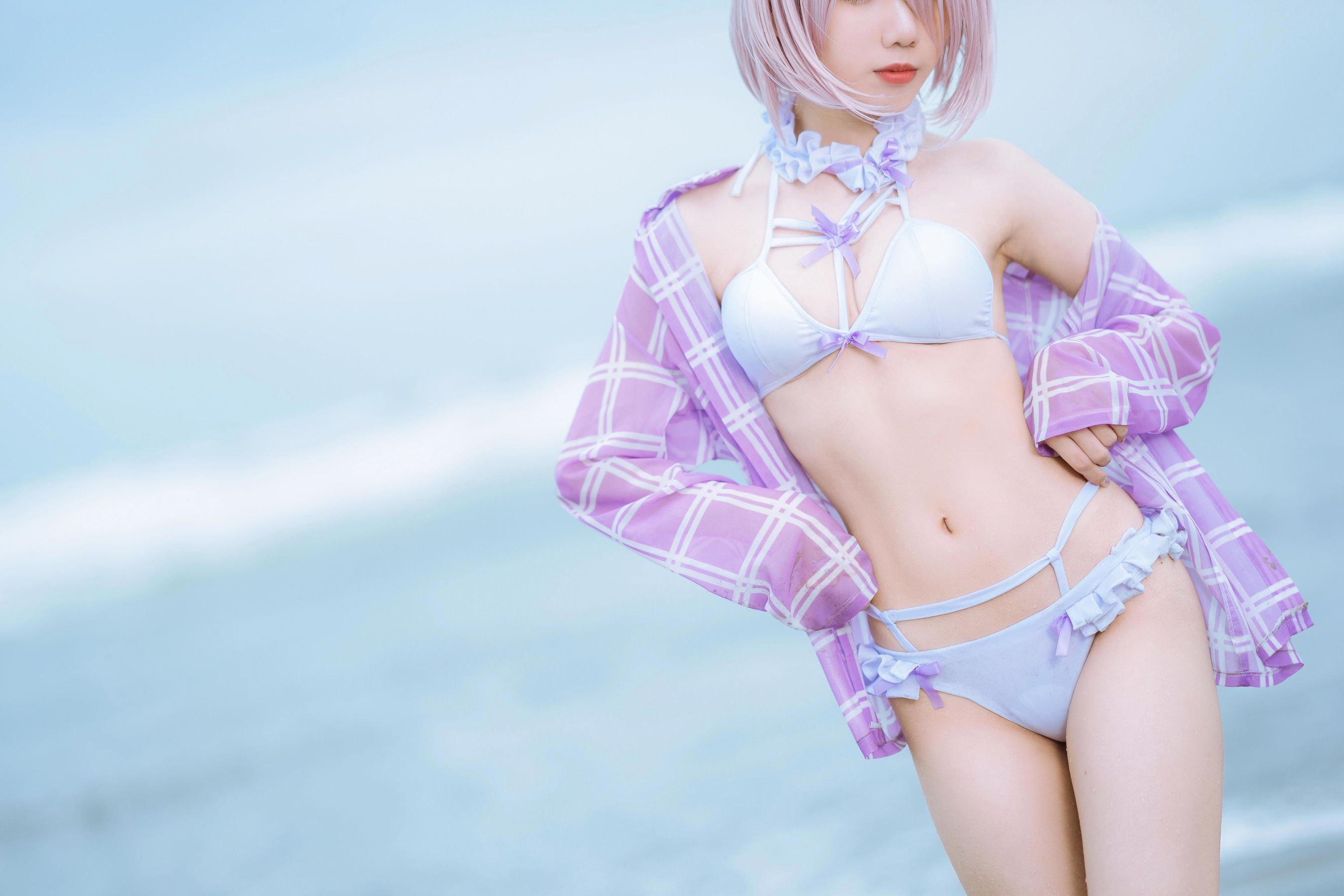 [网红COSER写真] 动漫博主果咩酱w – 海边玛修